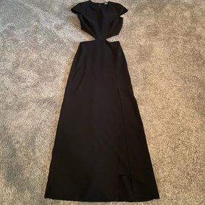 Lulu’s black Formal Dress with side cut outs